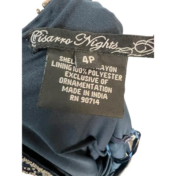 Pisarro Nights Black and Silver Beaded Midi Dress - Picture 12 of 12